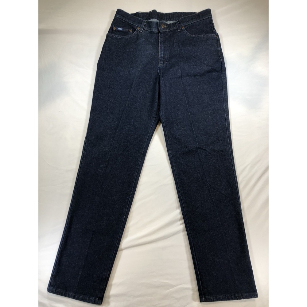 Lee 1889 Relaxed Fit Jeans Women's Size 16 Medium Dark Wash Straight Leg